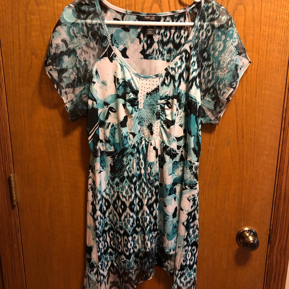 Style&Co Woman size 1X Short Sleeve Top